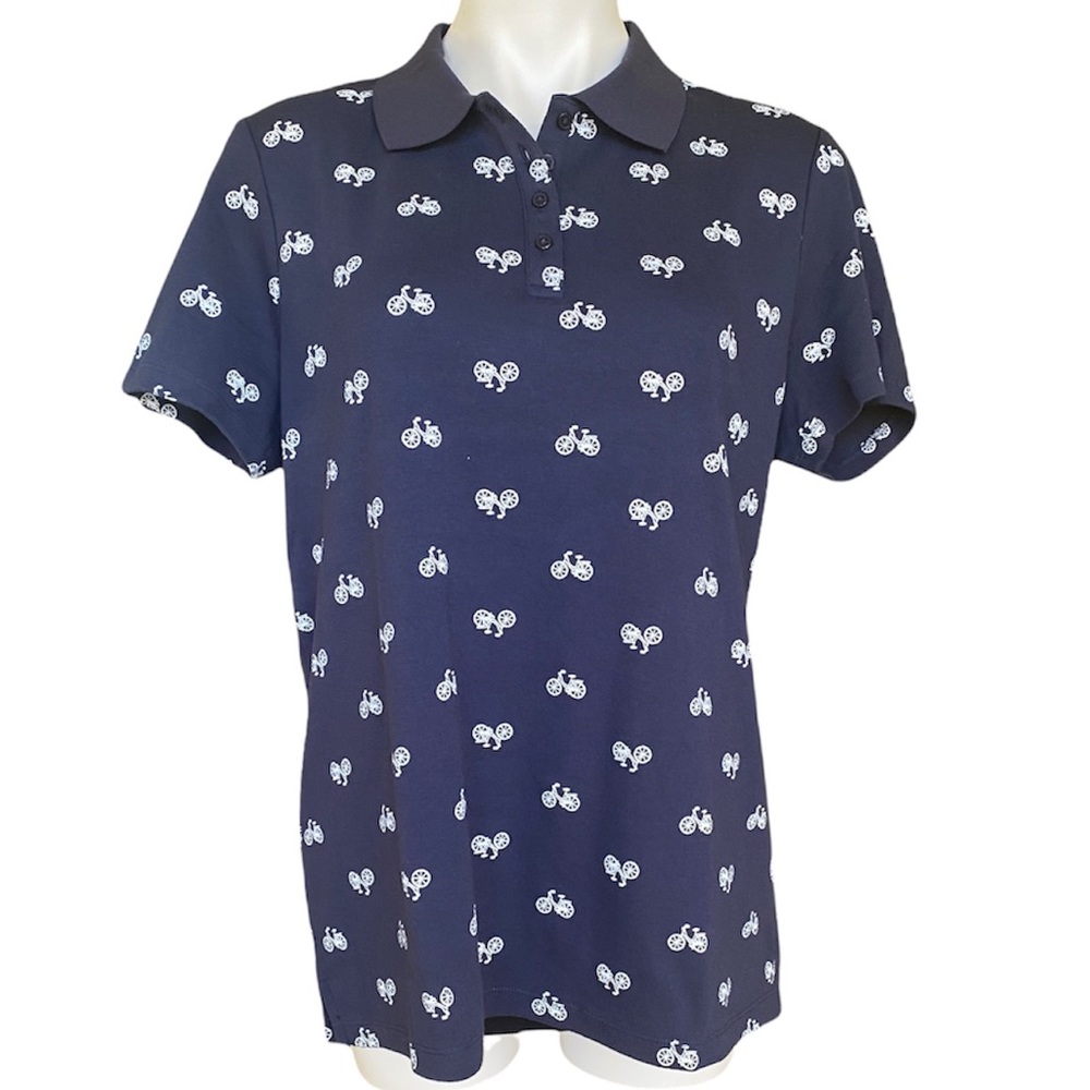 Polo Style Bicycle Print Shirt